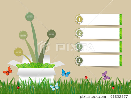 Ecological infographics template vector. Ecological infographics template vector. 91832377