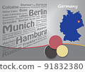 Travel to Germany template vector. 91832380