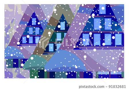 An old folk house that weaves the beautiful four seasons of Japan. The gentle taste of Japanese houses is embossed. With background An old folk house that weaves the beautiful four seasons of Japan. The gentle taste of Japanese houses is embossed. With background 91832681