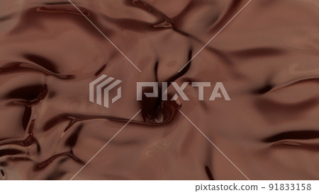 Melted chocolate in detail, floating on surface. Melted chocolate in detail, floating on surface. 91833158