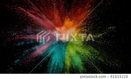 Colored powder explosion. Colored powder explosion. 91833228