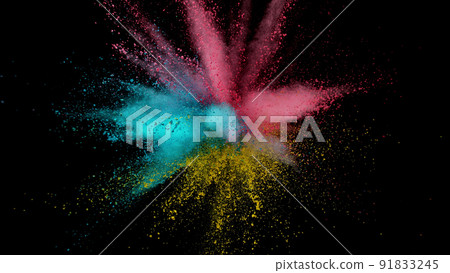Colored powder explosion. Colored powder explosion. 91833245