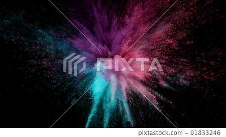 Colored powder explosion. Colored powder explosion. 91833246