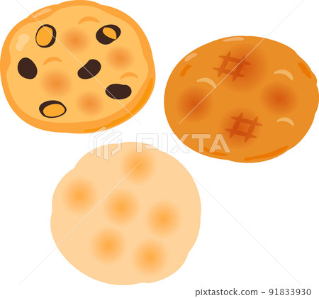 Illustration set of rice crackers Illustration set of rice crackers 91833930