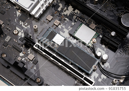 SSD and communication module mounted on the motherboard of the personal computer 91835755