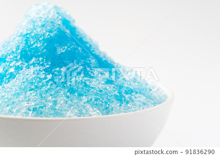 Shaved ice with blue syrup Shaved ice with blue syrup 91836290