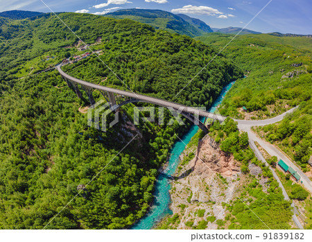 Montenegro. Dzhurdzhevich Bridge Over The River Tara 91839182
