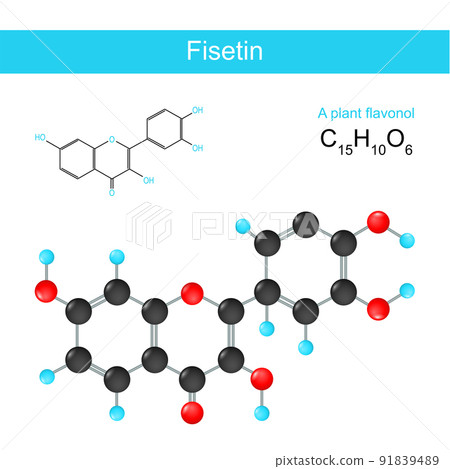 Fisetin. Structural chemical formula 91839489