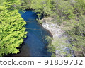 Sawa pouring into Lake Okushima 91839732