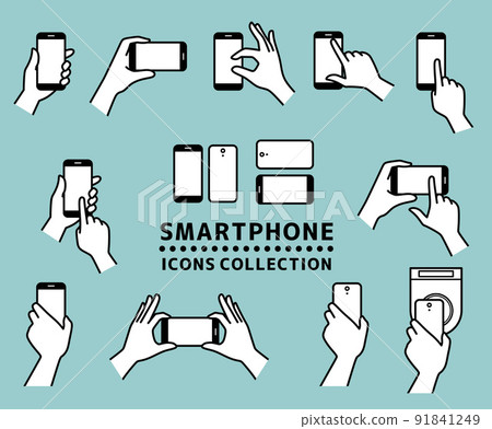 Smartphone hand operation Smartphone hand operation 91841249