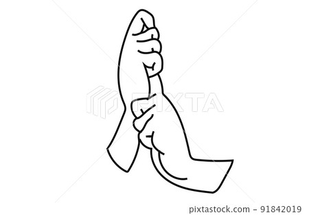 Monochrome hand seal Chiken seal 91842019