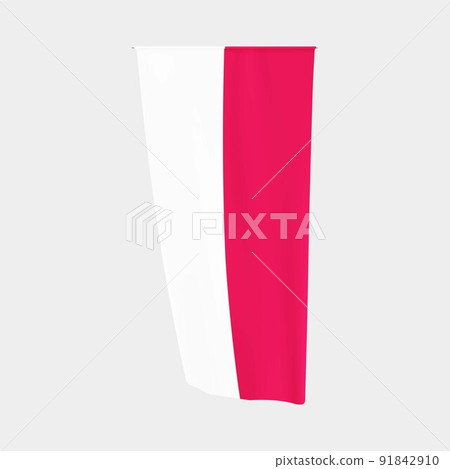 Polish vertical flag. Poland national waving flag. Polish vertical flag. Poland national waving flag. 91842910