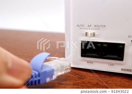 Wireless LAN router LAN cable outlet Wireless LAN router LAN cable outlet 91843022