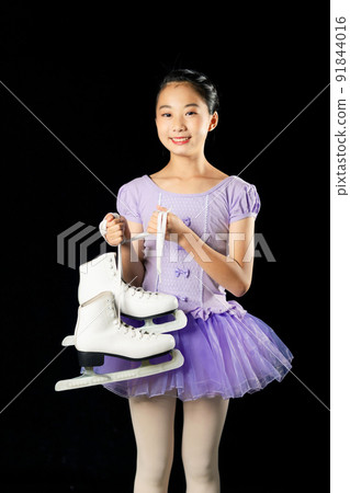 Girl with skates Figure skater Figure skating 91844016