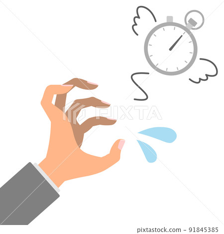 Time to fly from the hands of office workers 91845385