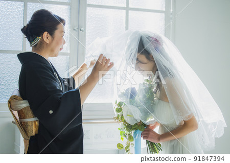 Mother of the Bride Veil Down Black Tomesode 91847394