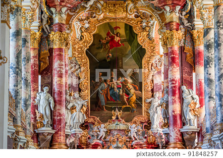 Wies church, Steingaden, bavaria, germany Wies church, Steingaden, bavaria, germany 91848257