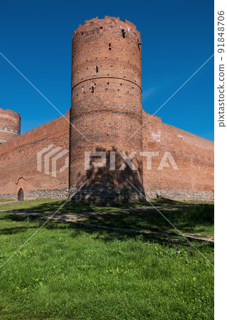 Corner Tower And Wall Of Medieval Castle 91848706