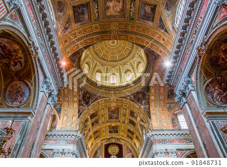 Barroco church of the Gesu Nuovo, Naples, Italy 91848731