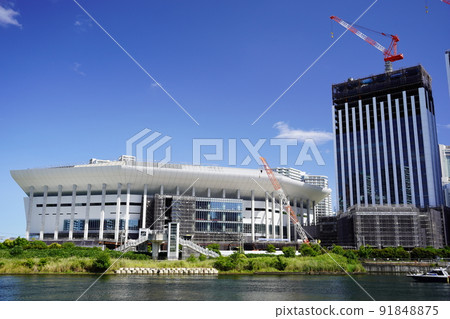 Yokohama, a commercial facility in Minatomirai under construction Yokohama, a commercial facility in Minatomirai under construction 91848875