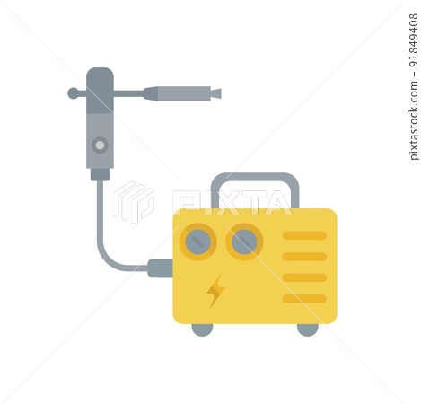 Flat Illustration of a Welding Machine Flat Illustration of a Welding Machine 91849408
