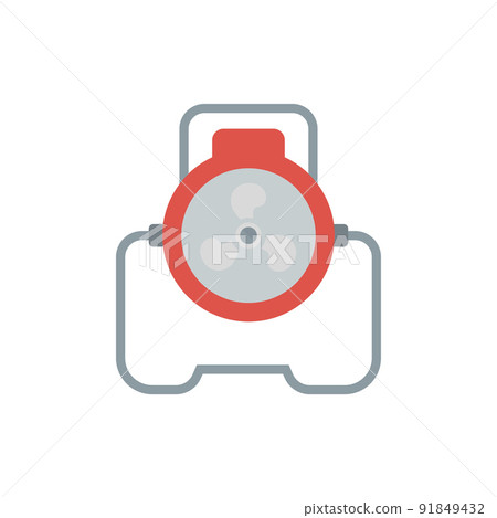Flat Illustration of a Blower Flat Illustration of a Blower 91849432