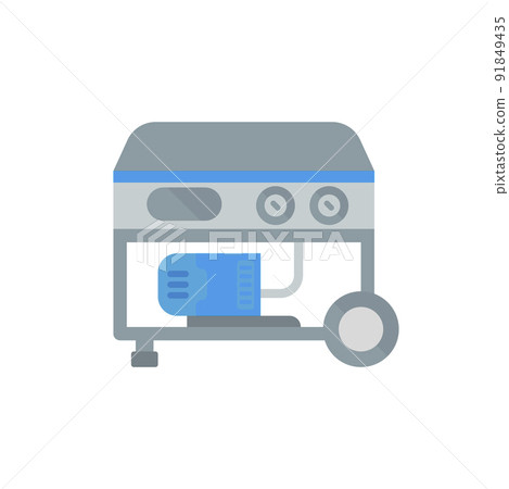 Flat Illustration of a Generator Flat Illustration of a Generator 91849435