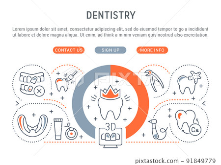 Vector Illustration of Dentistry. 91849779