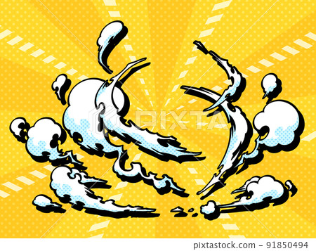 Landing smoke effect_American-style background Landing smoke effect_American-style background 91850494