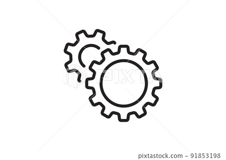 Setting icon vector with work cog gear element. Cogweel mechanism symbol. Setting icon vector with work cog gear element. Cogweel mechanism symbol. 91853198