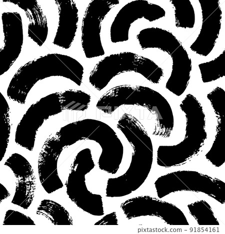 Semi circles brush strokes vector seamless pattern Semi circles brush strokes vector seamless pattern 91854161