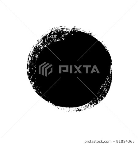 Vector black paint circle isolated on white - Stock Illustration ...