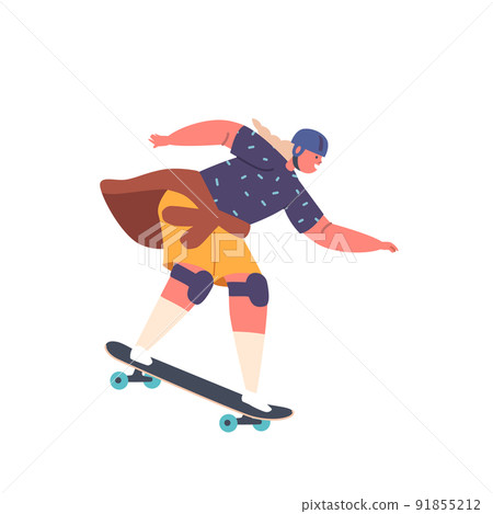 Skateboarding Youth Urban Culture and Teen Activity on Street. Extreme Sport, Teenager Girl Spend Time in Skate Park 91855212