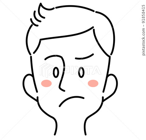 Male student with a troubled face Male student with a troubled face 91858415
