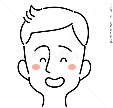 男學生開心地笑 男學生開心地笑 91858418