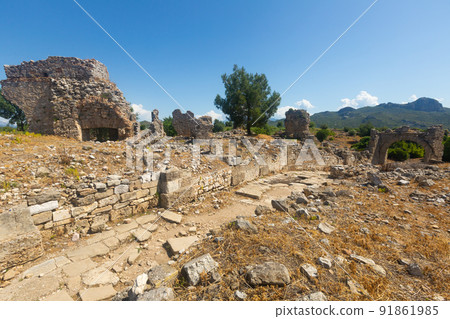 Ruins of antique Aspendos eastern gate, Turkey 91861985