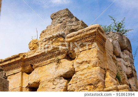 Ornamental architectural elements on Nymphaeum building in Perga, Turkey Ornamental architectural elements on Nymphaeum building in Perga, Turkey 91861994