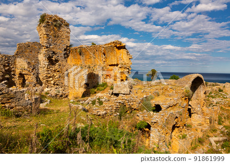 Ruins of basilica in ancient city Anemurium, Turkey Ruins of basilica in ancient city Anemurium, Turkey 91861999
