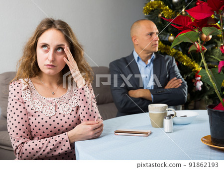 Family conflict in the New Year holidays Family conflict in the New Year holidays 91862193