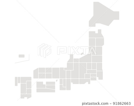 Map of Japan_No prefecture name 91862663