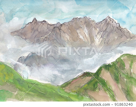 View from Norikura Skyline, Yarihodaka Mountain Range 91863240