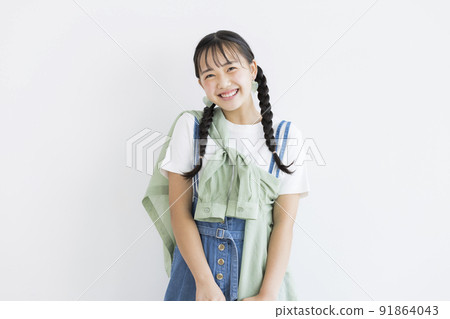 少女初中高中生便衣畫像 91864043