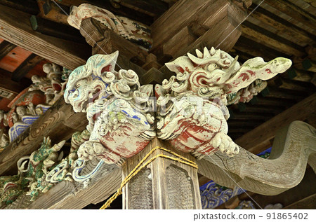 Shimoyoshida, Chichibu City, Saitama Prefecture, the guardian deity of the former main shrine of Hachimangu Shrine in Muku Shrine Shimoyoshida, Chichibu City, Saitama Prefecture, the guardian deity of the former main shrine of Hachimangu Shrine in Muku Shrine 91865402