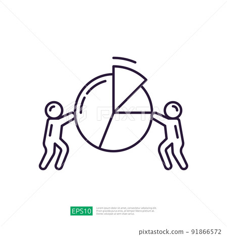 business market sharing icon illustration 91866572