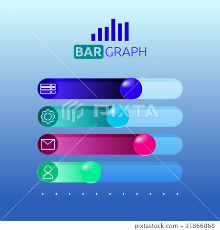 Bar Graph Chart Business Statistic Data Infographic Template 91866868