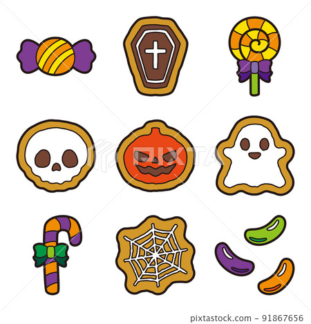 Halloween sweets set line ants 91867656