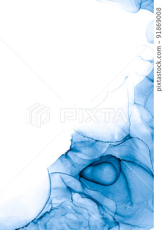 Marble ink abstract art from exquisite original painting for abstract background 91869008