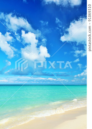 沖繩藍天宮古島與那霸前浜海 91869310