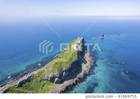 Cape Kamui, Hokkaido (aerial view) 91869755