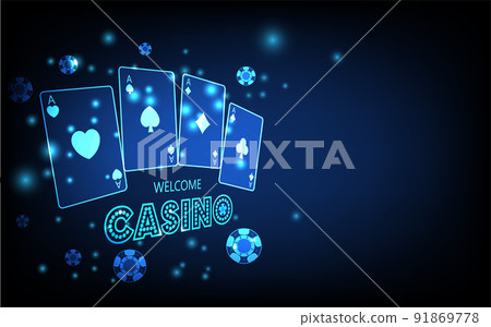 Casino background, Concept casino playing cards, futuristic digital innovation background vector illustration 91869778